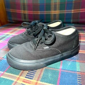 Vans All Black 8.5 kids sneakers